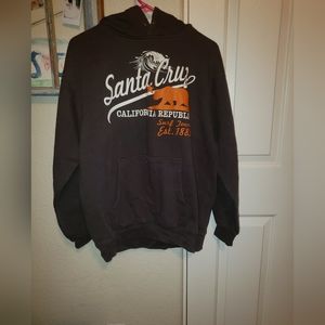 Mens size Large Santa Cruz califotnia republic brown sweatshirt